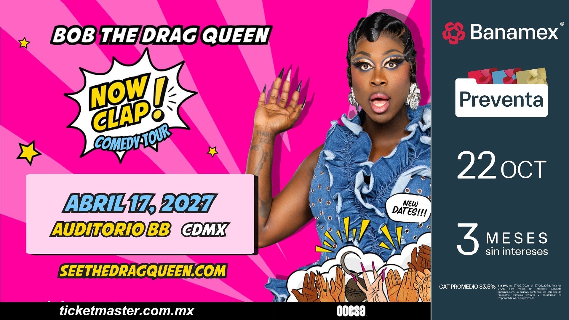 BOB THE DRAG QUEEN, LA SUPERESTRELLA INTERNACIONAL DE LA COMEDIA Y EL DRAG, LLEGA AL AUDITORIO BB