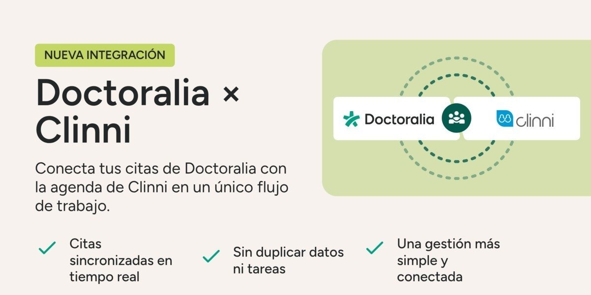 Doctoralia integra su sistema de reservas con el software de gestión Clinni para unificar la operativa de los centros sanitarios