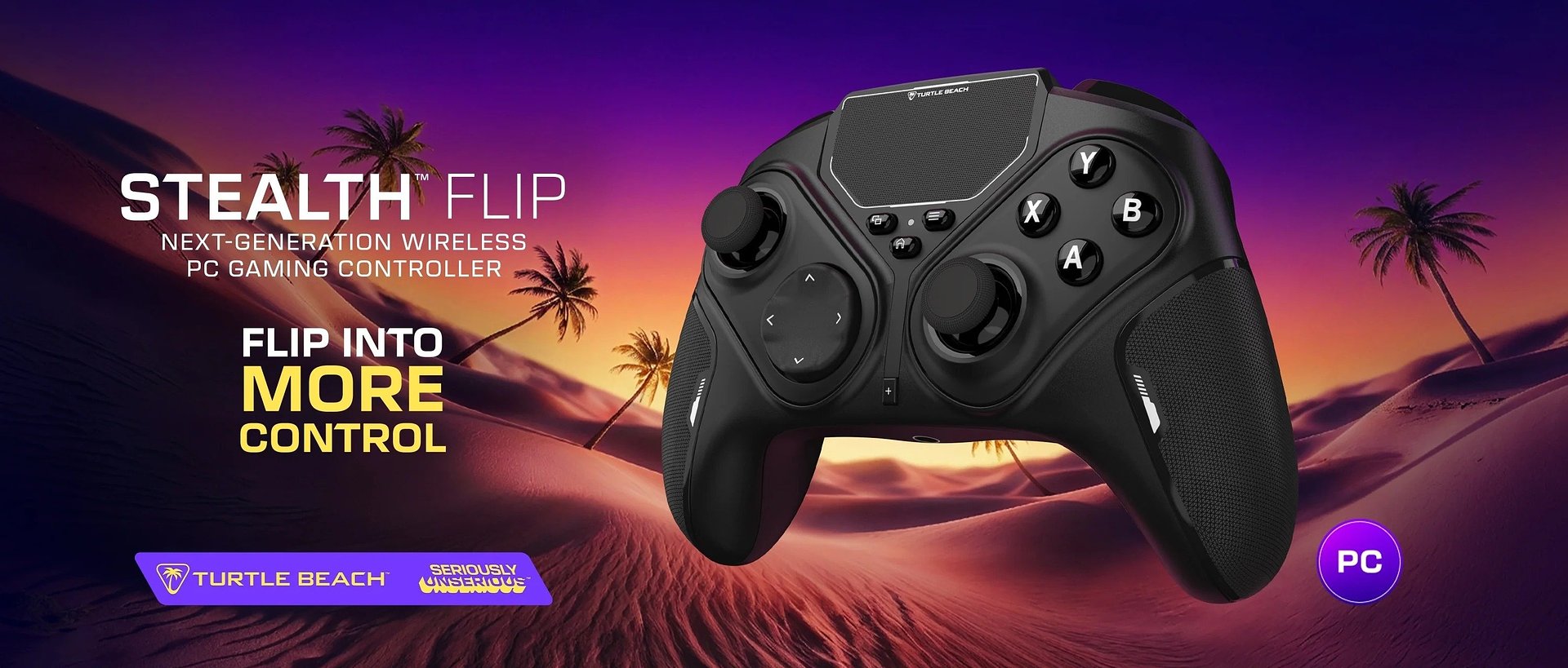Nowe kontrolery Turtle Beach do PC. Stealth Flip z obracanymi touchpadami i Rematch Wireless z drążkami TMR